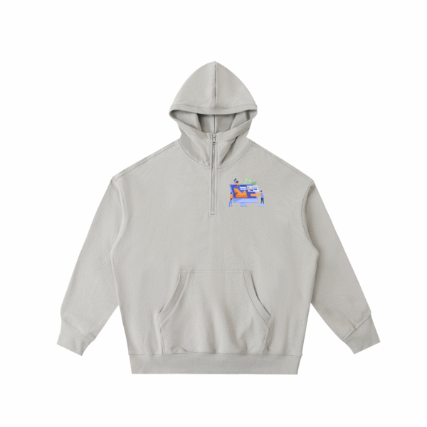 Big Hood Half-Zip Fleece Hoodie